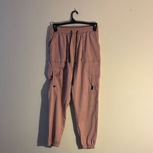Pink Cargo Jogger Pants